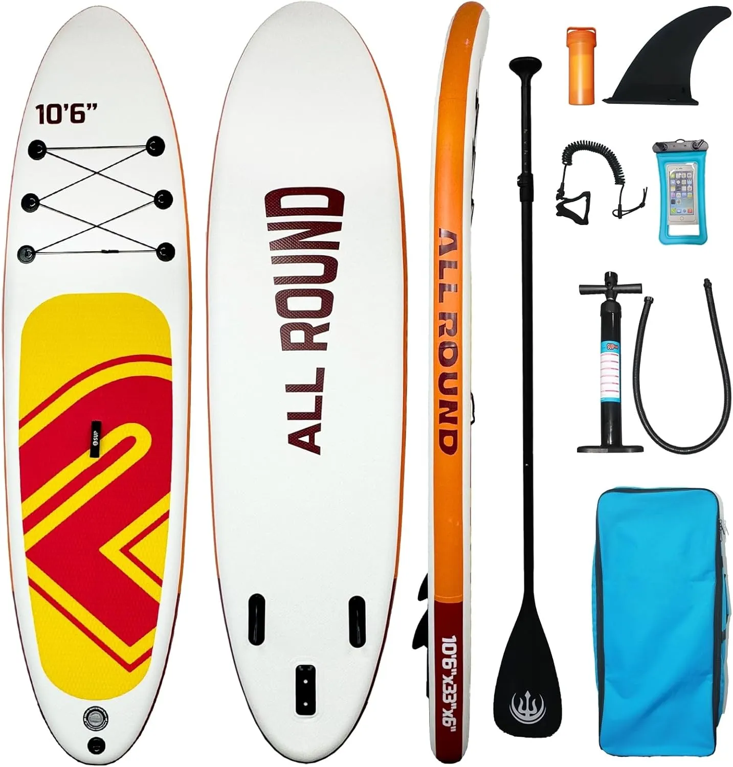 10'6'' Inflatable Stand Up Paddle Board,330 LBs, Non-Slip Deck Design, Premium Accessories & Backpack, Wide Stance, Multifunctional Paddle Boards for Adults,Youth