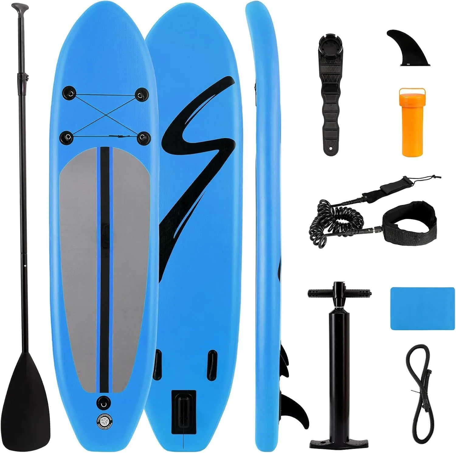 10FT Stand Up Paddle Board, Inflatable Paddleboard with SUP Accessories & Carry Bag, Paddle, Hand Pump, Non-Slip Deck, Repair Kit,Leash, 400LBS