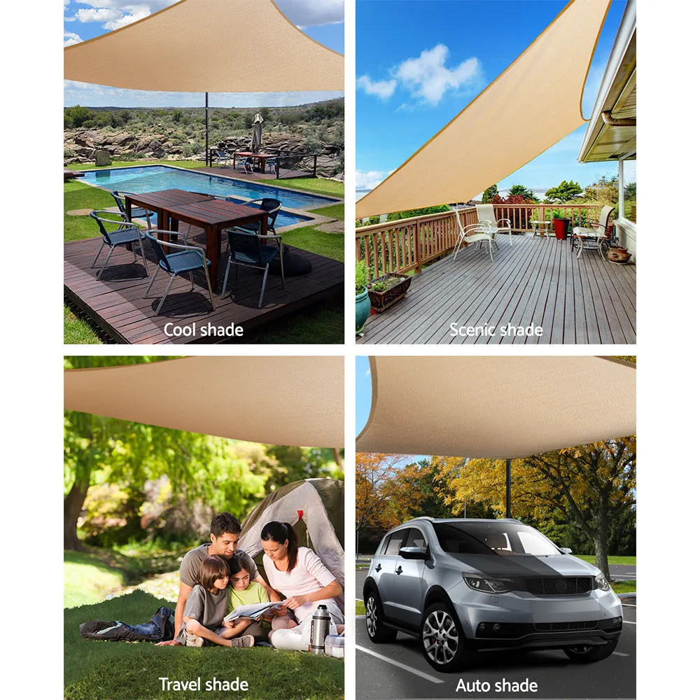 280GSM UV-Resistant Rectangle Shade Sail, 6x6m - Instahut