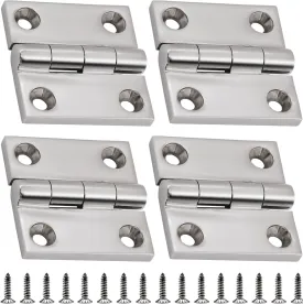316 Stainless Steel Hinges Marine Grade 2" x 2" Heavy Duty Boat Hatch Hinge (50 mm X 50 mm) 4 Pack Casting Cabinet Door Hinge with Screws
