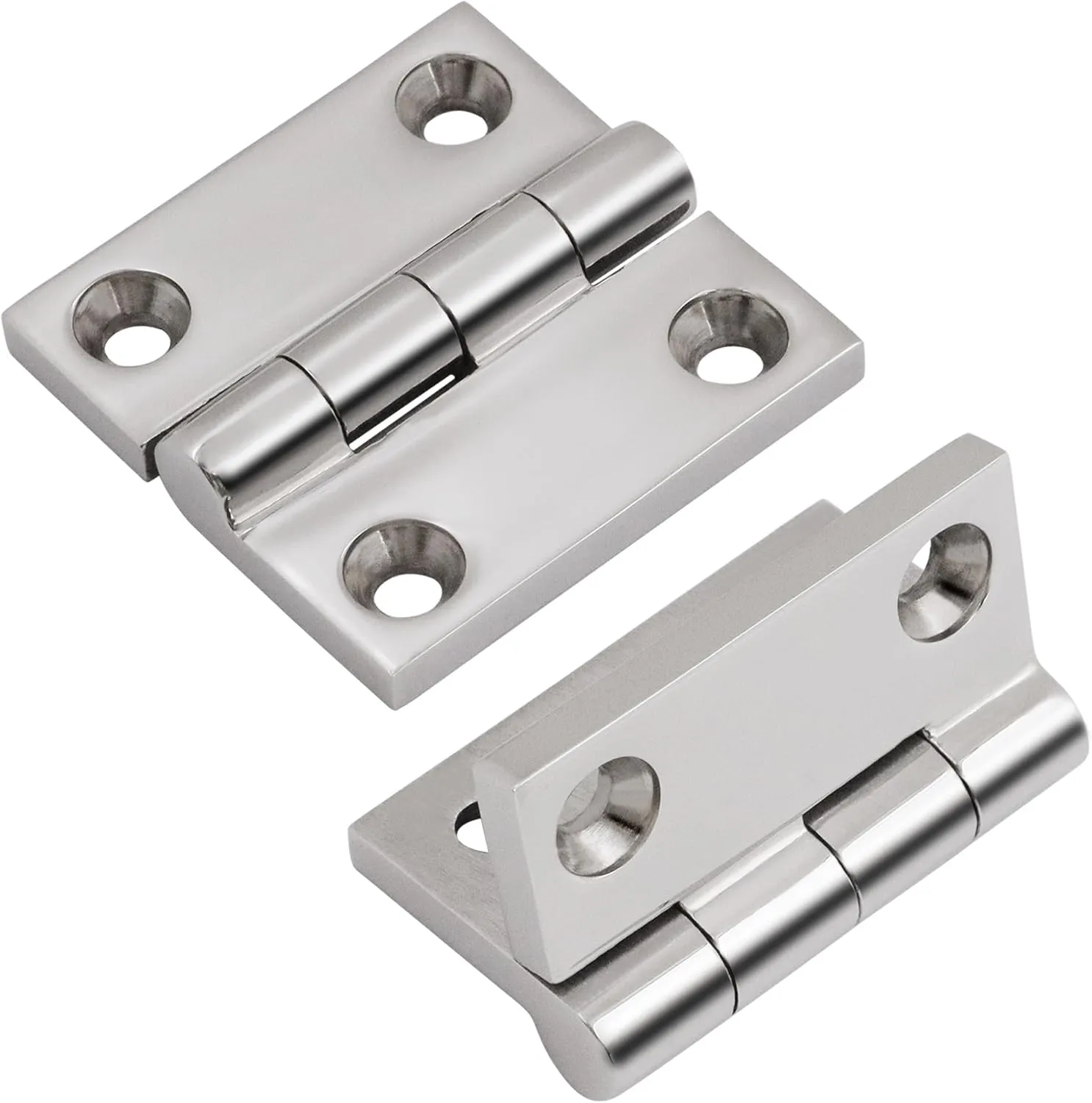 316 Stainless Steel Hinges Marine Grade 2" x 2" Heavy Duty Boat Hatch Hinge (50 mm X 50 mm) 4 Pack Casting Cabinet Door Hinge with Screws