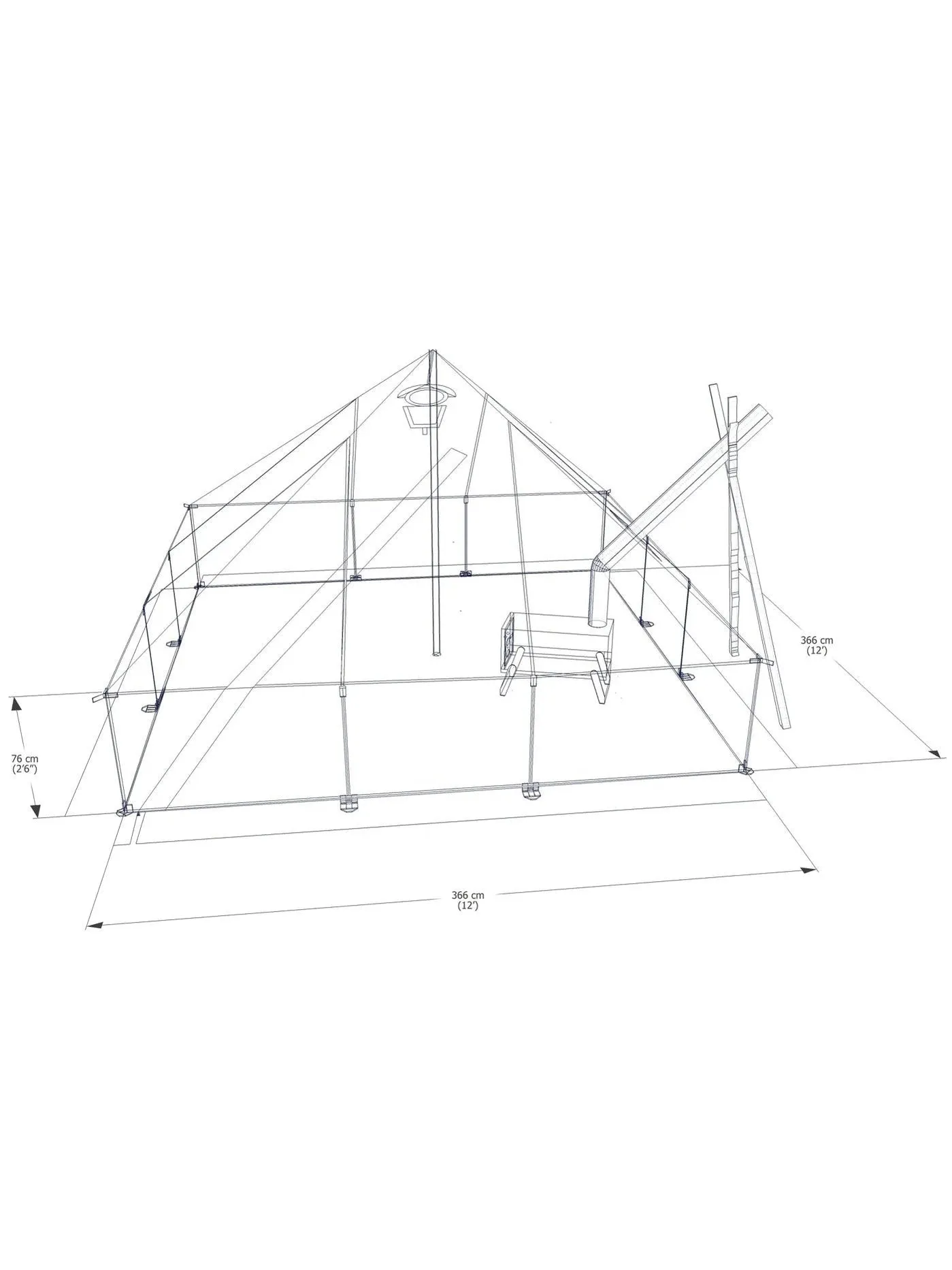 Esker Classic 2 12x12 Winter Hot Tent