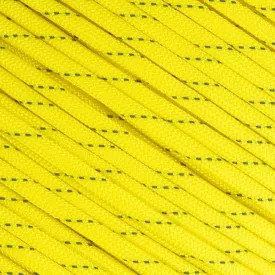 Fluorescent Reflective 550 Type III Guyline Tent Rope Camping Survival Cord High-Visibility Paracord (Reflective Neon Yellow, 100 Feet)