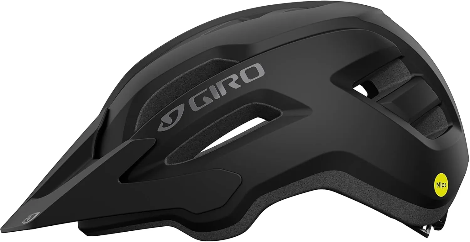 Giro Fixture II MIPS Mountain Bike Helmet for Men, Women, Kids, and Adults  Matte Black/Grey Logo, Universal Adult (5461 cm)