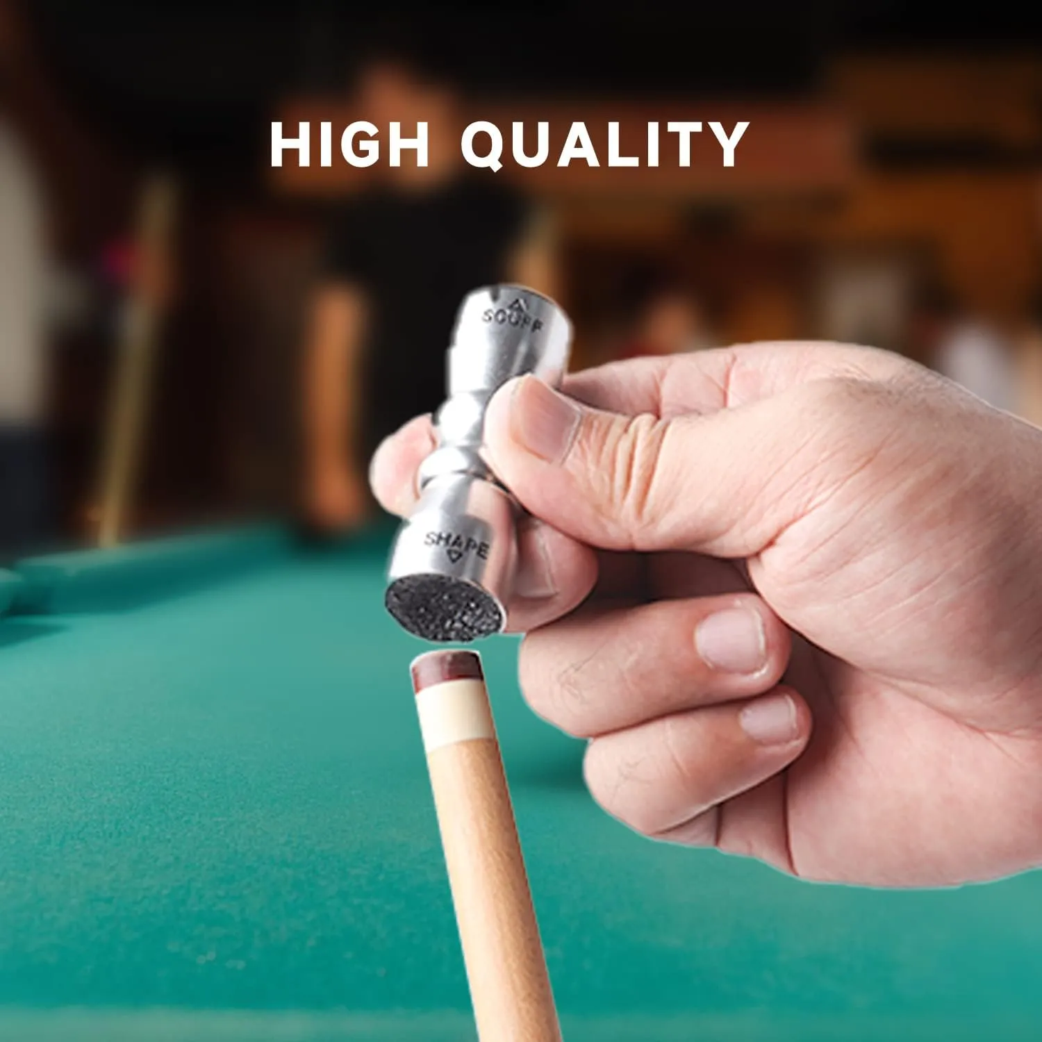 GSE Games & Sports Expert Billiard Pool Cue Tip Tool, Stick Scuffer/Shaper/Aerator/Joint Protector Tool, Accessories