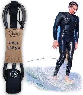 Ho Stevie! Longboard Calf Leash - Noseride Without Tripping - Strong, Light, Tangle-Free, Comfy Anti-Slip Leg Cuff with Key Pocket - 9/10/11 Feet