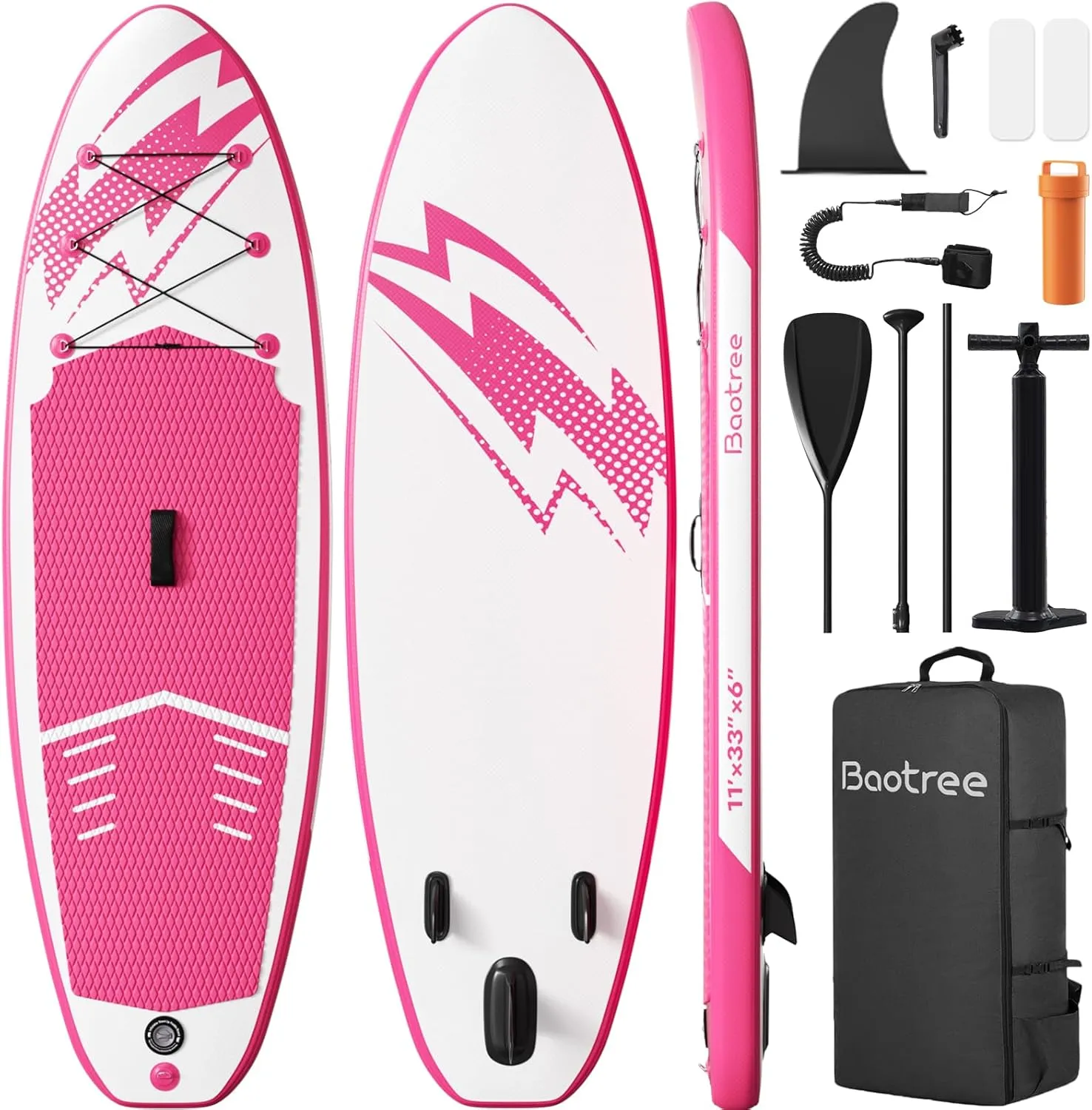 Inflatable Stand Up Paddle Board (6'' Thick) - Premium SUP Board with Durable SUP Accessories & Non-Slip Deck | Includes Paddle Pump & Backpack | for Adults/Youth