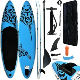 Inflatable Stand Up Paddleboard Set for Adventure and Relaxation, Lightweight and Stable, Paddling Solo, Blue