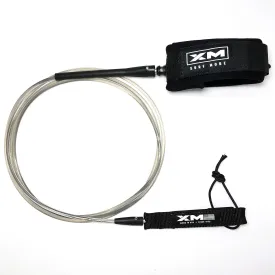 Longneck Surfboard Leash 8ft-10ft, COMP Cord Thickness (.220in), Ideal for Longboards, Maneuver Without Stepping on Cord, Key Pocket, Unbreakable Swivel, Detachable Railsaver, Made in USA