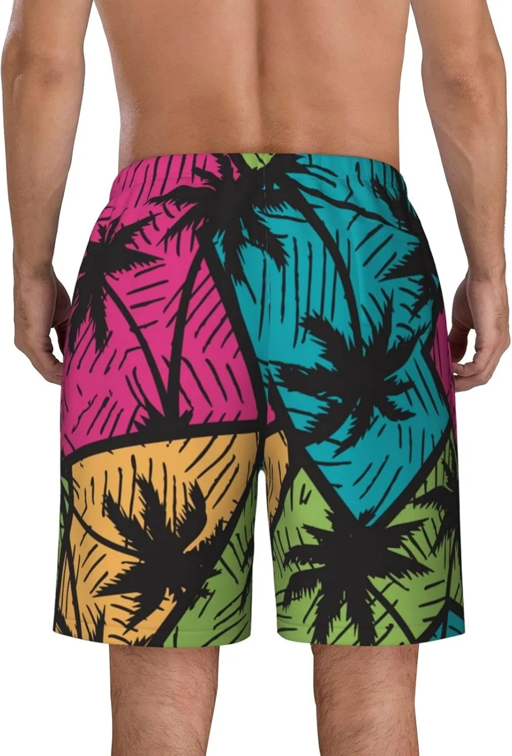 Mens Swim Trunks with Mesh Lining,Quick Dry Big Tall Board Shorts Swimsuit Beach Pants Swimwear Bathing Suits