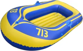 Padded Inflatable Raft for Adults and Children with Air Pump Rope Oar Repair Patch, 2-Person Inflatable Boat, 188 X 100 X 30cm