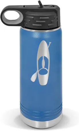 Paddle Board and Paddle Water Bottle 20 oz - Laser Engraved w/Flip Top Removable Straw - Polar Camel - Stainless - Vacuum Insulated - Drinkware - Paddle Boarding pabbleboard sup Stand up v1