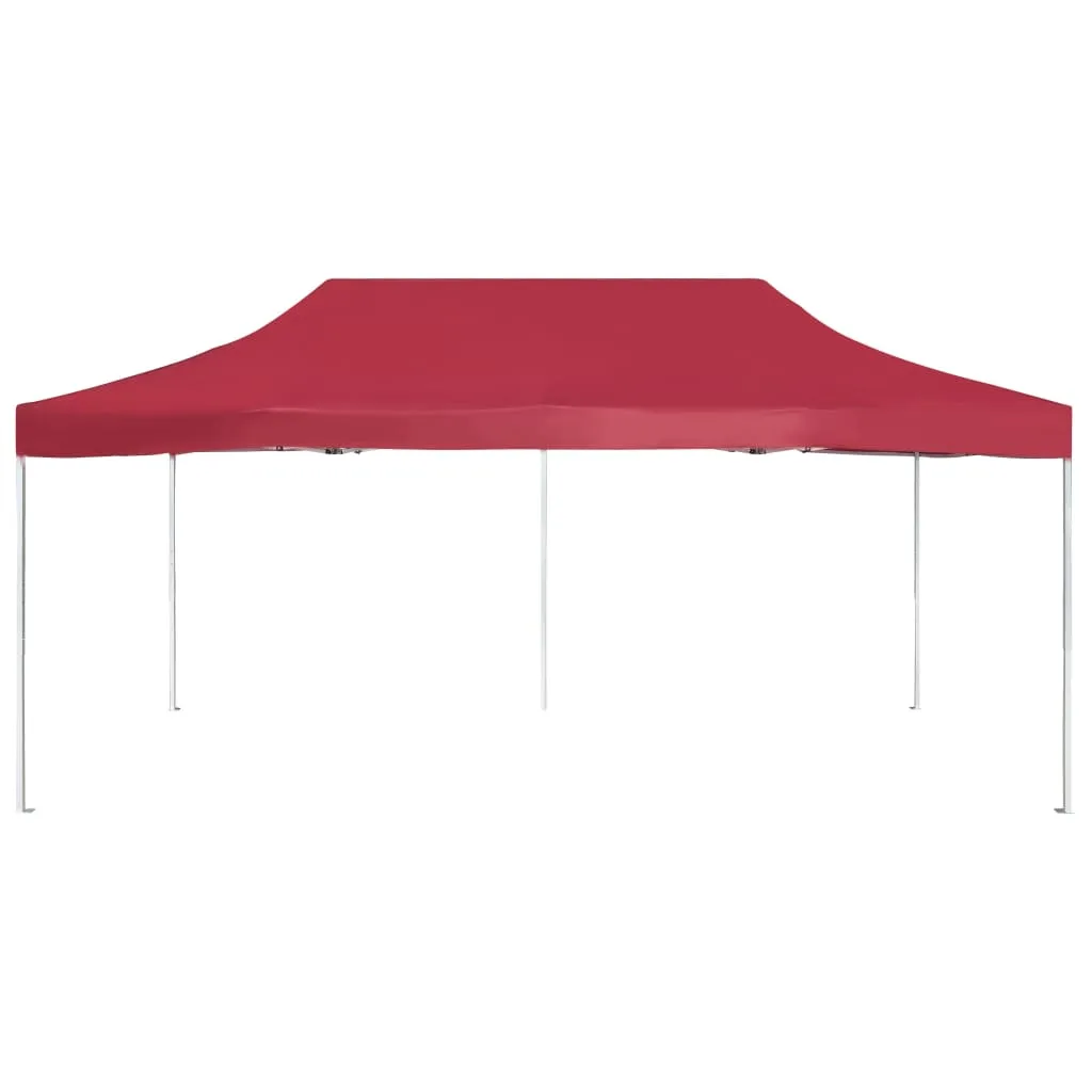 Professional Folding Party Tent Aluminium 6x3 m Wine Red