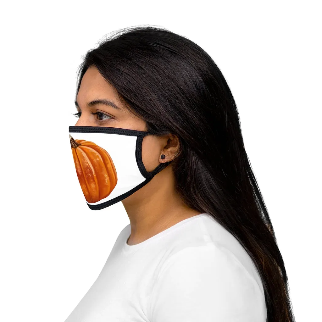 Pumpkin Mixed-Fabric Face Mask