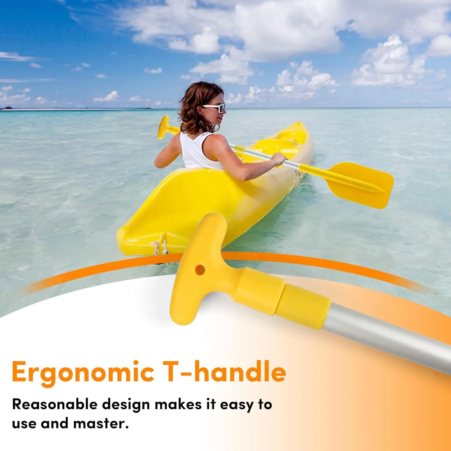 Telescoping Boat Paddle Collapsible Oar for Boat 21'' - 42'', Collapsible Paddle for Boat Kayaking Rafting Jet Ski Canoe Outdoor Kayak Water Sports and Safety Boat Accessories 2 Pack