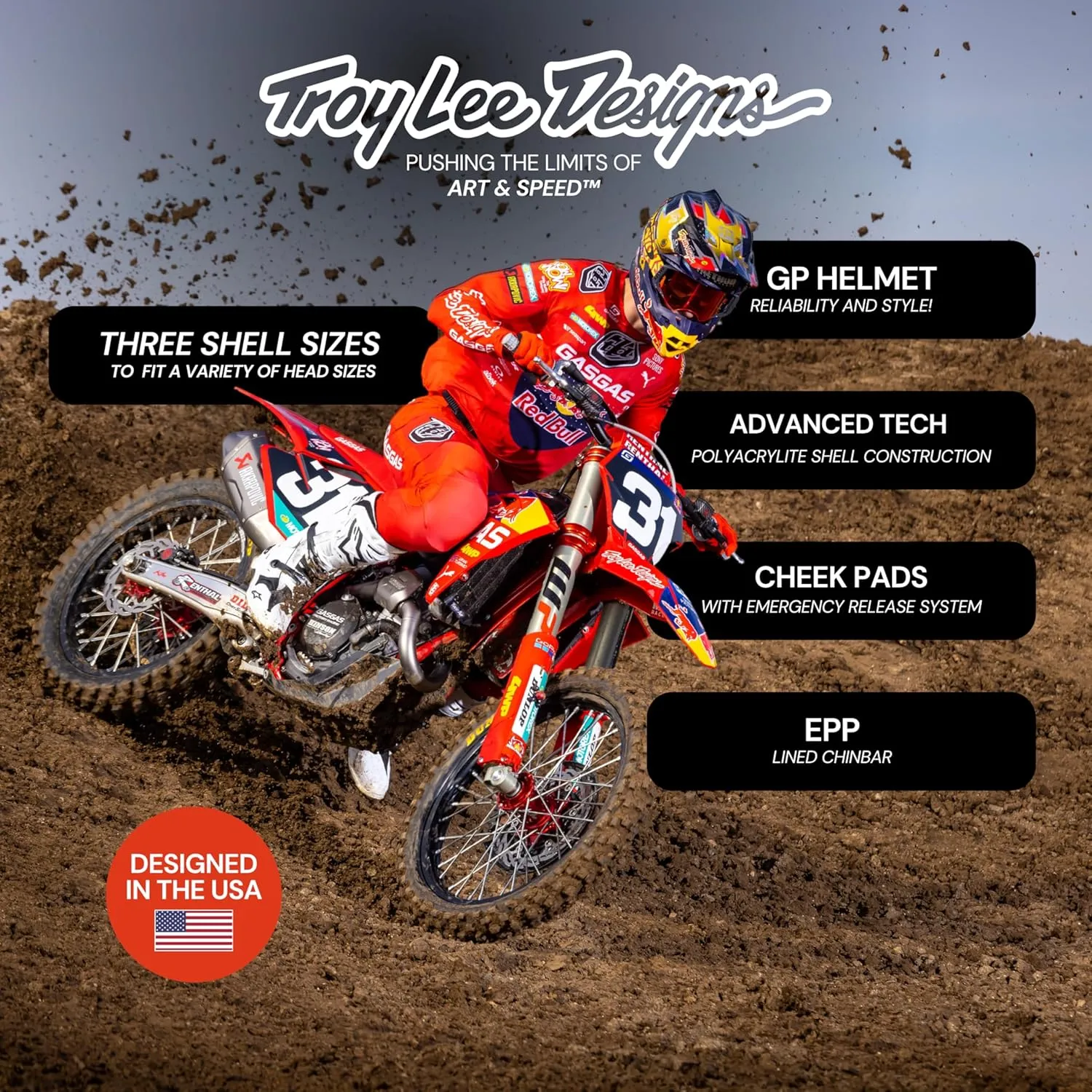 Troy Lee Designs GP Helmet (2025) for Motocross MX Off-Road